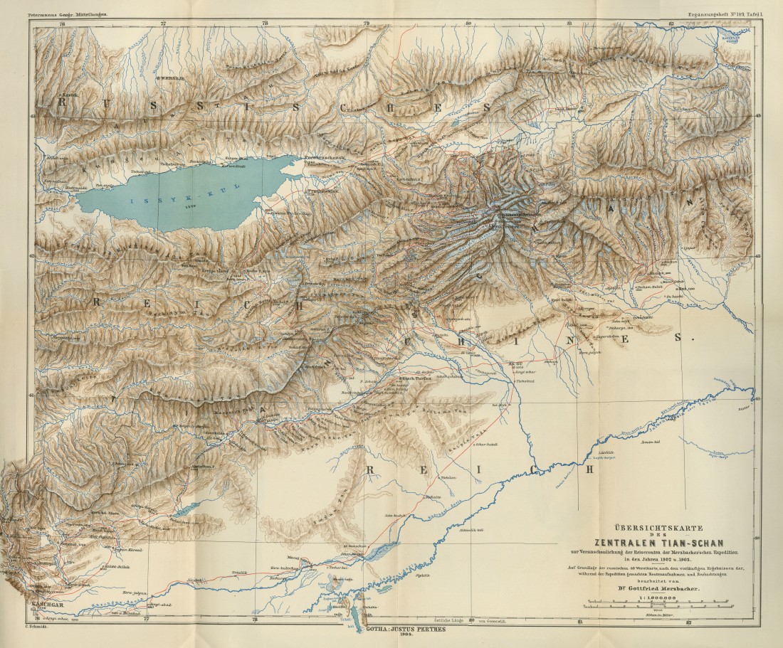 Link to Merzbacher, 1904 Overview map of the Central Tian Shan