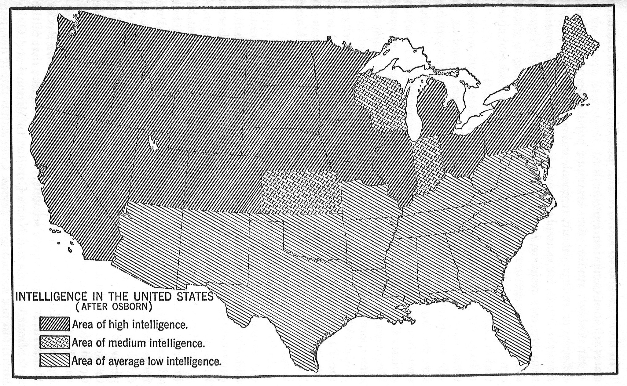 Markham, S.F., Climate and the Energy of Nations, p. 189, Intelligence in the Uniteed States